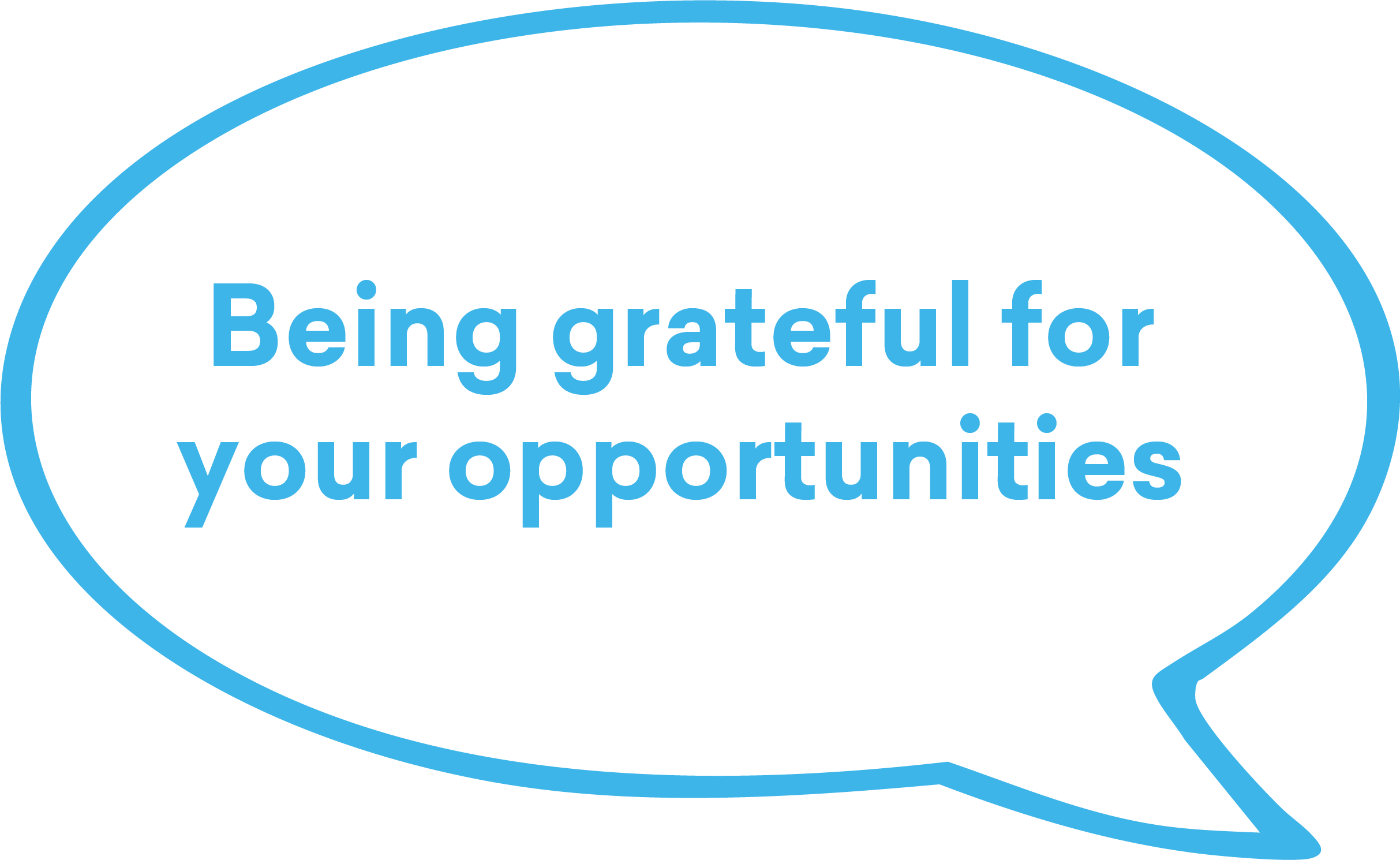 Being grateful for your opportunities